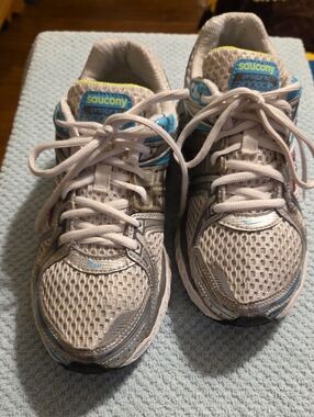 Saucony Women's White, Gray Fushia & Blue Athletic Sneakers
